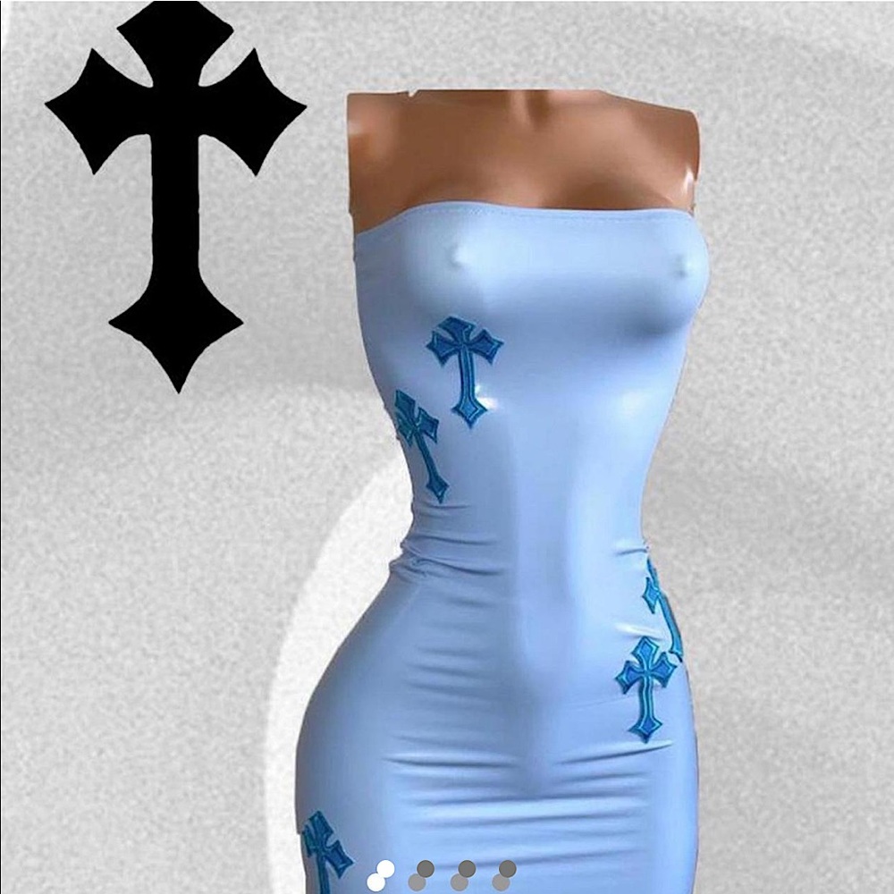 Chrome Hearts Inspired Cross Body Dress